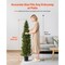 2 Pack Artificial Cedar Topiary Trees Faux Pine Plants for Indoor Outdoor Decor